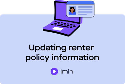 Updating renter  policy information